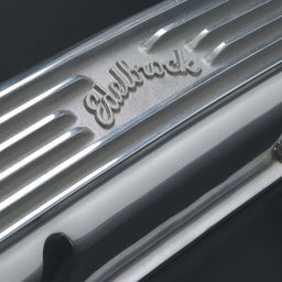 EDELBROCK 1959-86 Small Block Chevy 262-400, 3-1/2" overall ht. Classic Aluminium Series Valve Covers - Polished Finish ED4145 Autofit