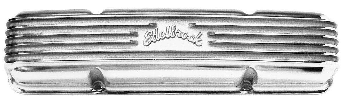 EDELBROCK 1959-86 Small Block Chevy 262-400, 3-1/2" overall ht. Classic Aluminium Series Valve Covers - Polished Finish ED4145 Autofit