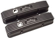 EDELBROCK 1959-86 Small Block Chevy 262-400 with oil fill hole, 3-1/2" overall Classic Aluminium Series Valve Covers - Black Finish ED41443 Autofit