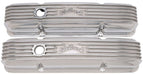 EDELBROCK 1959-86 Small Block Chevy 262-400 with oil fill hole, 3-1/2" overall Classic Aluminium Series Valve Covers - Polished Finish ED4144 Autofit