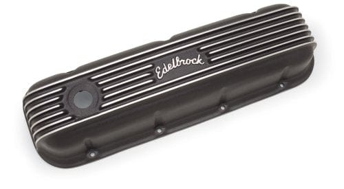 EDELBROCK 1965 & later Chevy Big Block, 3-1/2" overall ht. Classic Aluminium Series Valve Covers - Black Finish ED41853 Autofit