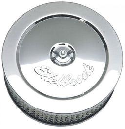 EDELBROCK 6" diameter with 2" element, 3-5/8" overall height Pro-Flo Chrome Air Cleaner ED1209 Autofit