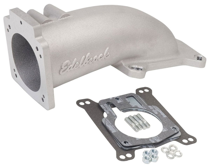 Edelbrock 90mm Throttle Body to Square-Bore Flange Ultra Low Profile Intake Elbow ED3847 Autofit