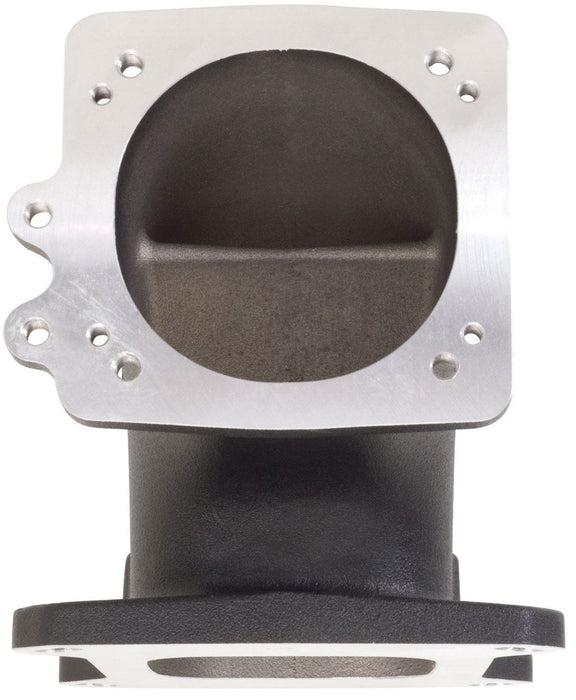 EDELBROCK 95mm Throttle Body to Square-Bore Flange High Flow Intake Elbow - Black Powder Coated Finish ED38493 Autofit