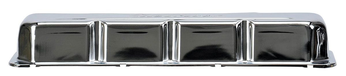 EDELBROCK AMC 290-304-343-360-390-401 V8 '67-91 (no baffle), 3" overall height Signature Series Chrome Valve Covers ED4431 Autofit