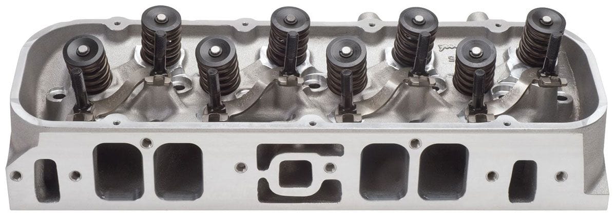 EDELBROCK BB Chevy, 118cc chambers, great torque and horsepower up to 6500 rpm Performer RPM 454 Rectangle Port Cylinder Heads - Single - Complete ED60559 Autofit