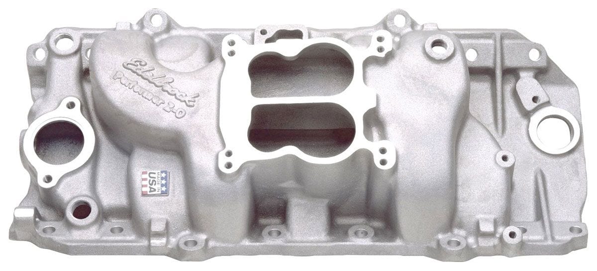 EDELBROCK BB Chevy 396-502, Idle - 5500 rpm, Dual Plane, non-EGR Performer 2-O Intake Manifold ED2161 Autofit