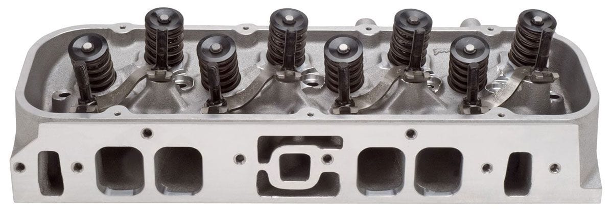 EDELBROCK BB Chevy Oval Port, 110cc chambers, great torque and horsepower up to Performer RPM 454-O Cylinder Heads - Single - Complete ED60459 Autofit