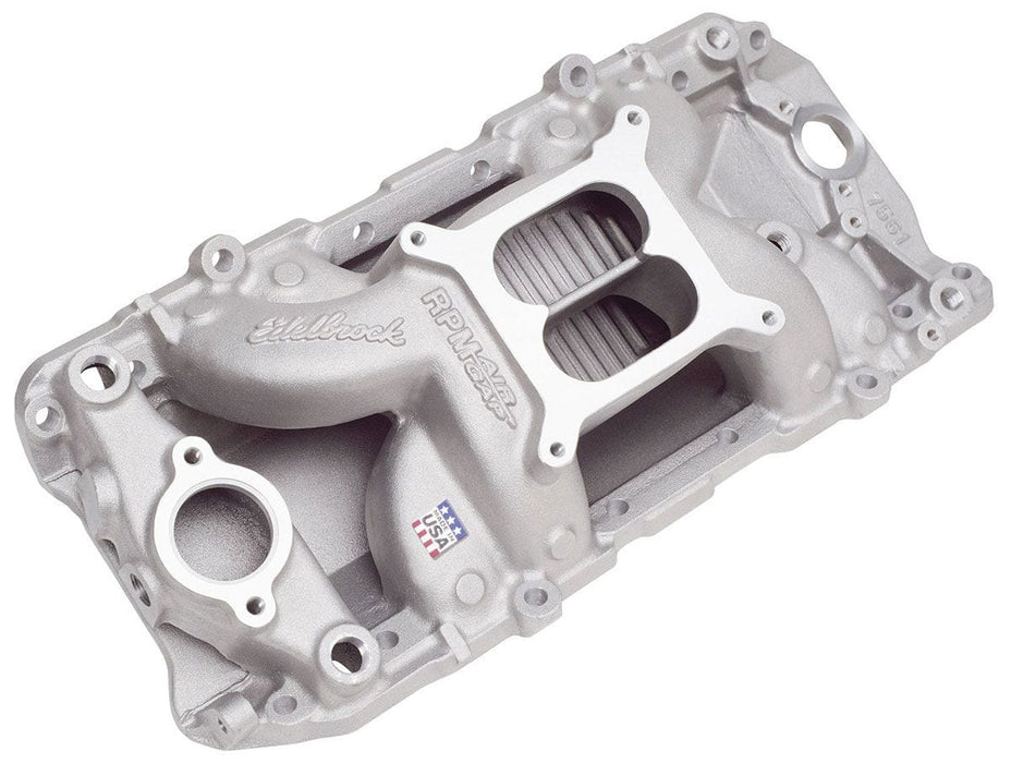 EDELBROCK Big Block Chevy oval port heads, 1500-6500 rpm RPM Air-Gap 2-O Intake Manifold ED7561 Autofit