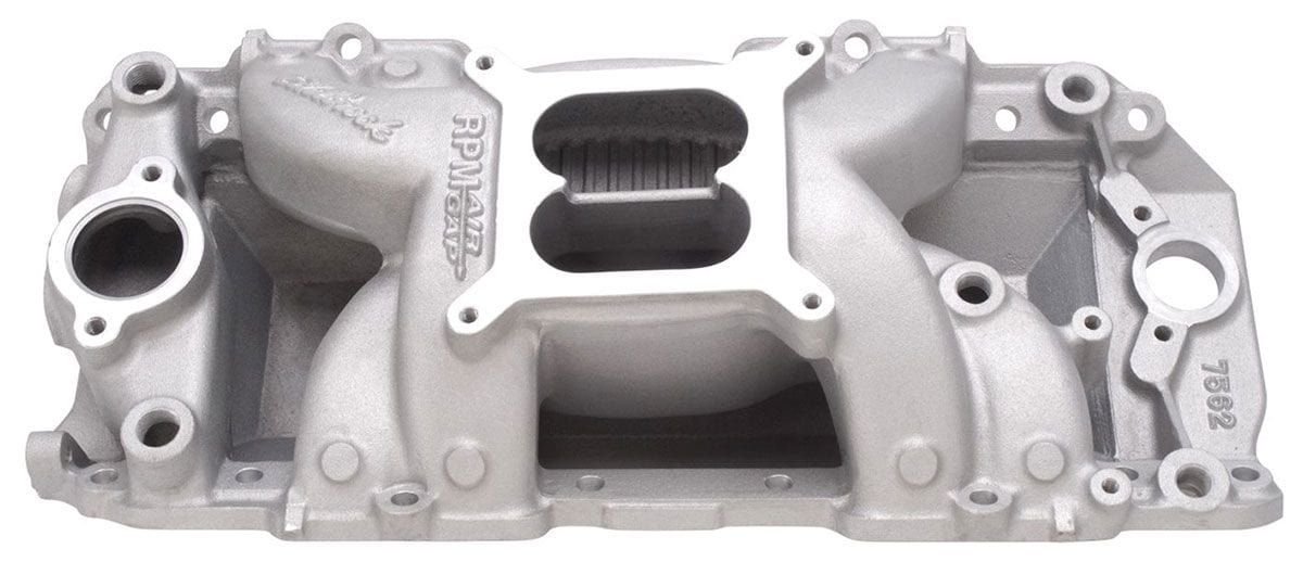 EDELBROCK Big Block Chevy rectangle port heads, 1500-6500 rpm RPM Air-Gap 2-R Intake Manifold ED7562 Autofit