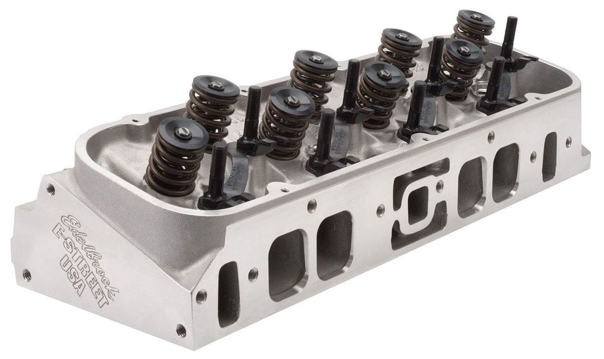EDELBROCK Big Block Chevy, With 290cc oval ports & 110cc combustion chambers E-Street 290 Oval Port Cylinder Heads - Single - Complete ED50459 Autofit