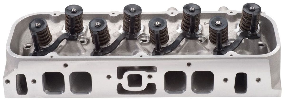 EDELBROCK Big Block Chevy, With 290cc oval ports & 110cc combustion chambers E-Street 290 Oval Port Cylinder Heads - Single - Complete ED50459 Autofit