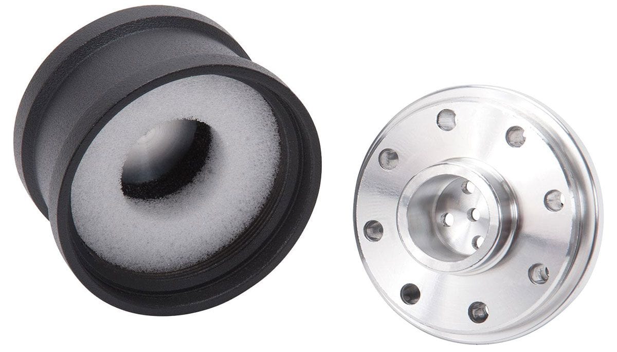 EDELBROCK Billet Aluminium Breather, Black, Push-in style Elite Series Breathers ED42133 Autofit