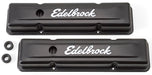 EDELBROCK Chevrolet 262-400 '59-86 (low), 2.8" overall height Signature Series Black Valve Covers ED4443 Autofit