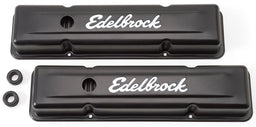 EDELBROCK Chevrolet 262-400 '59-86 (low), 2.8" overall height Signature Series Black Valve Covers ED4443 Autofit