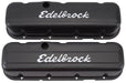 EDELBROCK Chevrolet 396-454 V8 '65 & later (tall), 3.8" overall height Signature Series Black Valve Covers ED4683 Autofit