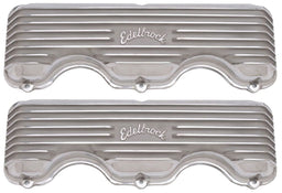 EDELBROCK Chevy 348/409 W-series, 3-13/16" overall ht. Classic Aluminium Series Valve Covers - Polished Finish ED4140 Autofit