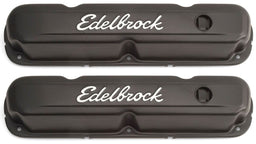 EDELBROCK Chrysler 318-340-360 V8 '65-91, 3.2" overall height Signature Series Black Valve Covers ED4473 Autofit