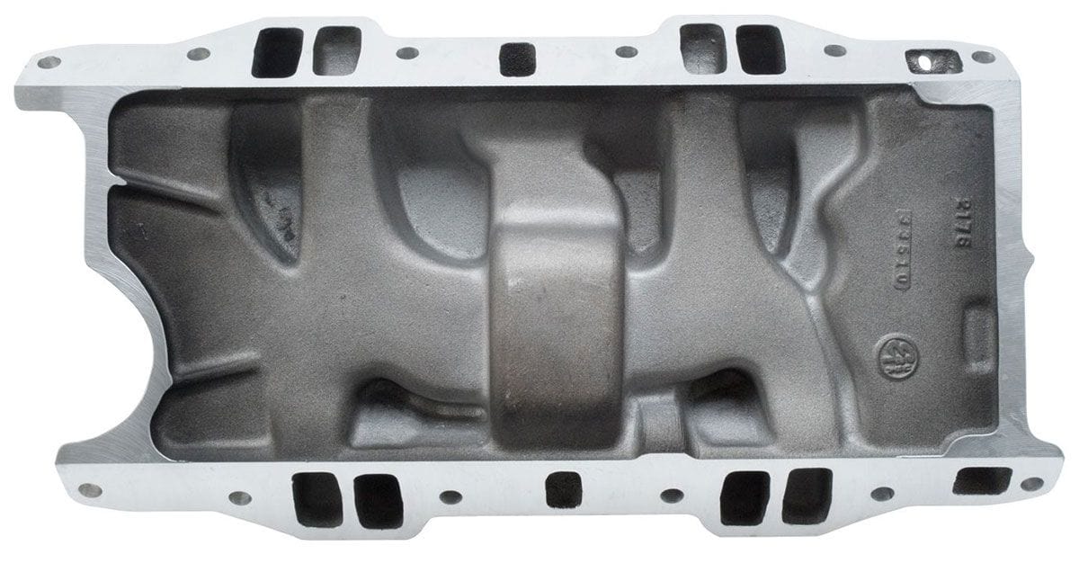 EDELBROCK Chrysler 318-360, Idle - 5500 rpm, Dual Plane, non-EGR, Black Finish Performer Intake Manifold ED21763 Autofit