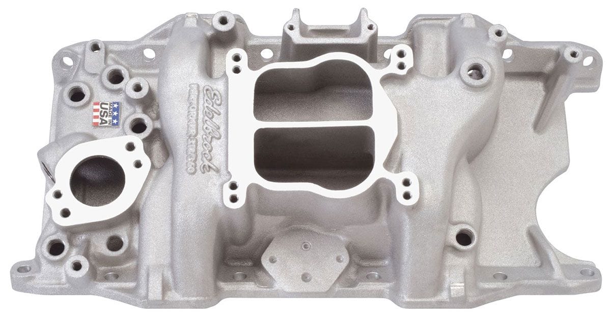 EDELBROCK Chrysler 318-360, Idle - 5500 rpm, Dual Plane, non-EGR Performer Intake Manifold ED2176 Autofit