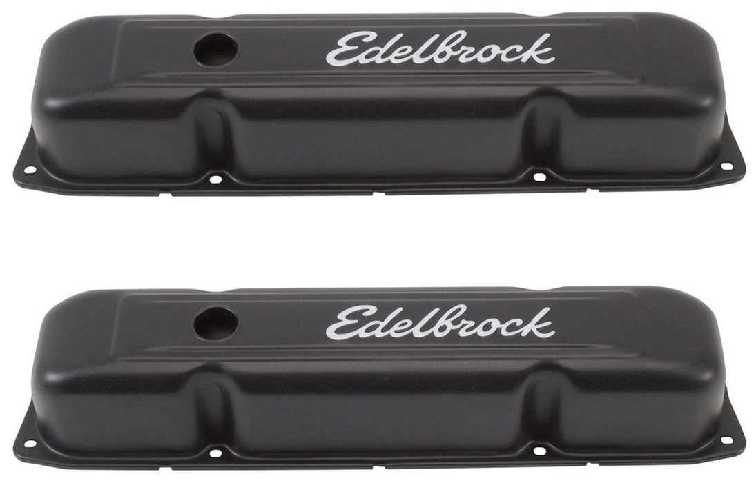 EDELBROCK Chrysler 361-383-400-413-426-440 '58-79, 3.6" overall height Signature Series Black Valve Covers ED4493 Autofit