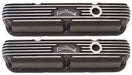 EDELBROCK Chrysler Small Block LA 318-340-360, 3-3/4" overall ht. Classic Aluminium Series Valve Covers - Black Finish ED41763 Autofit