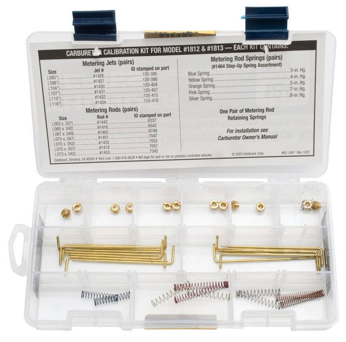EDELBROCK For ED1812, ED1813 Calibration Kit for Thunder Series AVS Carburettors ED1841 Autofit