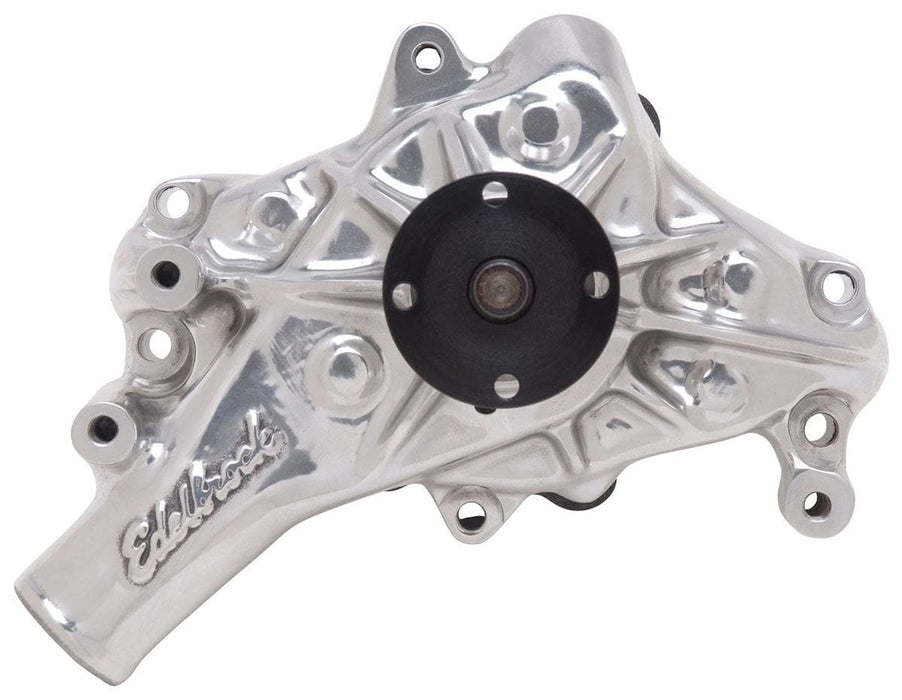 EDELBROCK For Small Block Chevy, Long Style, 5/8" pilot shaft Victor Series Aluminium Water Pump - Polished ED8821 Autofit