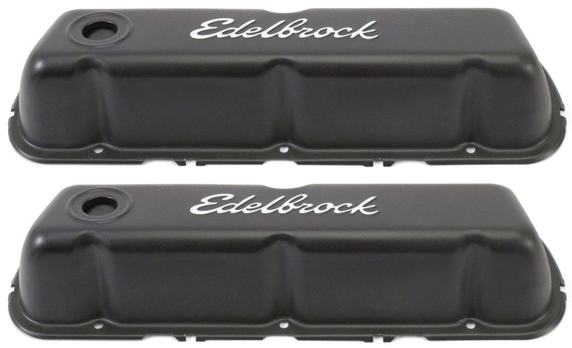EDELBROCK Ford 260-289-302 W (not Boss) and 351W, 3.7" overall height Signature Series Black Valve Covers ED4603 Autofit