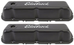 EDELBROCK Ford 260-289-302 W (not Boss) and 351W, 3.7" overall height Signature Series Black Valve Covers ED4603 Autofit