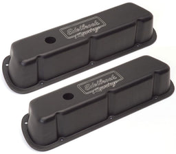 EDELBROCK Ford 289-302-351W, low profile, 2.75" Intake side/ 3.90" Exh side ove Victor Series Valve Covers - Black Finish ED41253 Autofit