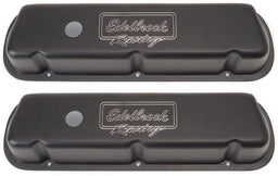 EDELBROCK Ford 289-302-351W, low profile, 2.75" Intake side/ 3.90" Exh side ove Victor Series Valve Covers - Black Finish ED41253 Autofit