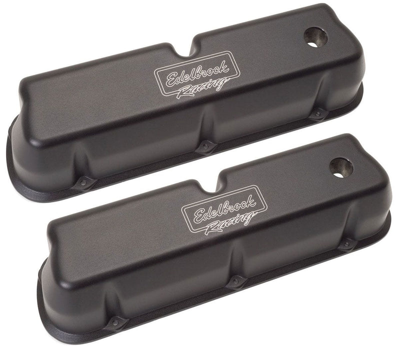 EDELBROCK Ford 289-302-351W, tall profile, 3.88" Intake side/ 3.88" Exh side ov Victor Series Valve Covers - Black Finish ED41263 Autofit