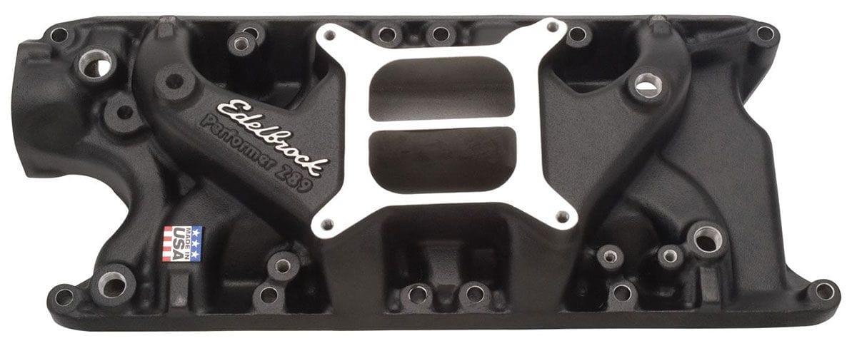 EDELBROCK Ford 289-302W, Idle-5500 rpm, Dual Plane, non-EGR, Black finish Performer Intake Manifold ED21213 Autofit