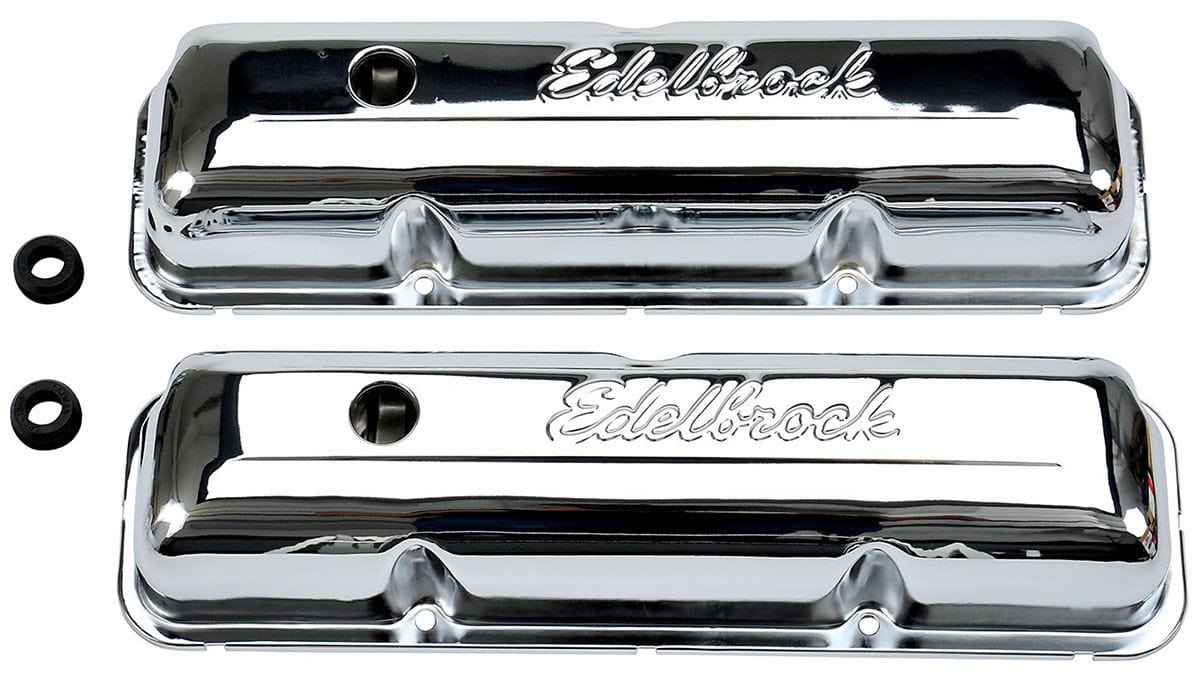 EDELBROCK Ford FE 352-360-390-406-410-427-428 '58-76, 3.9" overall height Signature Series Chrome Valve Covers ED4462 Autofit