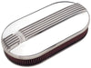 EDELBROCK Large Oval for Dual-Quads with 2.4" element, 6-7/16" centre to centre Classic Series Air Cleaners - Polished Finish ED4119 Autofit