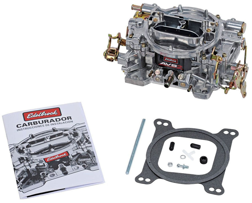 EDELBROCK Manual choke, square flange, non-EGR, Single Carb Application 500 CFM AVS2 Series Carburettor ED1902 Autofit