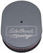 EDELBROCK Oval Air Cleaner, 11-7/8" x 8-1/4" with 2.4" element, 3-3/4" overall Victor Series Air Cleaners - Black Finish ED42203 Autofit