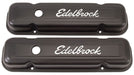 EDELBROCK Pontiac 301-326-350-389-400-421-455 V8 - '62-79 (no baffle), 3" overa Signature Series Black Valve Covers ED4453 Autofit