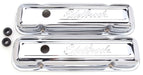 EDELBROCK Pontiac 301-326-350-389-400-421-455 V8 - '62-79 (no baffle), 3" overa Signature Series Chrome Valve Covers ED4456 Autofit