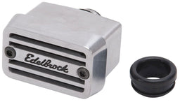 EDELBROCK Push-in style, top-mounting 2-1/2" tall, Polished with logo Elite Series Breathers - Rectangular Aluminium ED4204 Autofit
