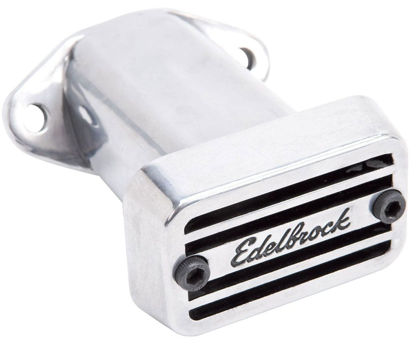 EDELBROCK Rectangular Aluminium, Bolt-on style, top-mounting (4" tall), Polishe Elite Series Breathers ED4202 Autofit