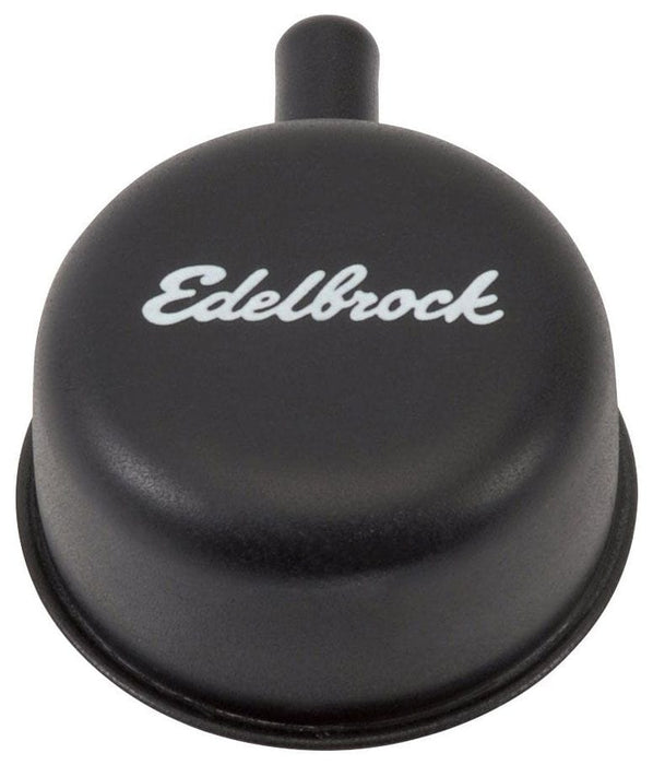 EDELBROCK Round Breather with 90° nipple, Black Finish Signature Series Valve Cover Breathers ED4413 Autofit