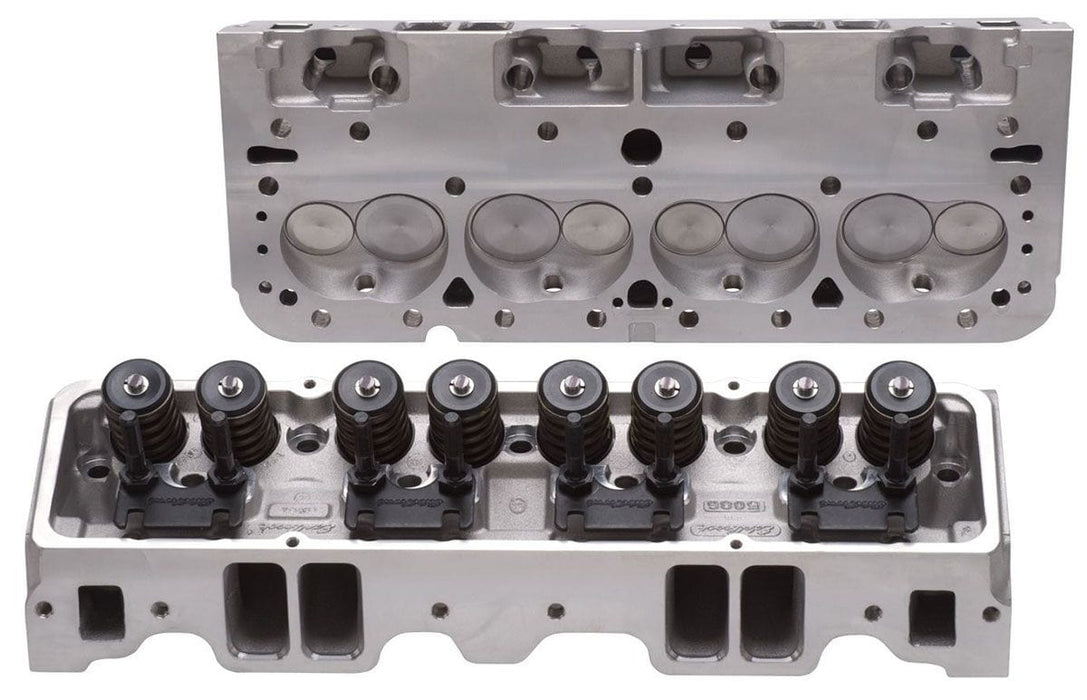 EDELBROCK SB Chevy, 64cc chambers, springs for hydraulic flat tappet & roller c E-210 Cylinder Heads - Pair - Complete ED5085 Autofit