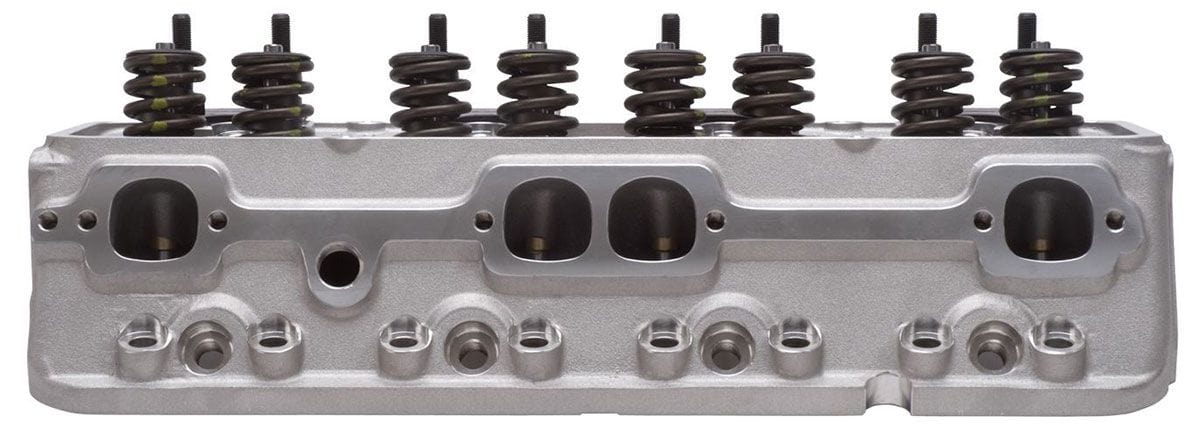 EDELBROCK SB Chevy, 64cc chambers, springs for hydraulic flat tappet & roller c E-210 Cylinder Heads - Pair - Complete ED5085 Autofit