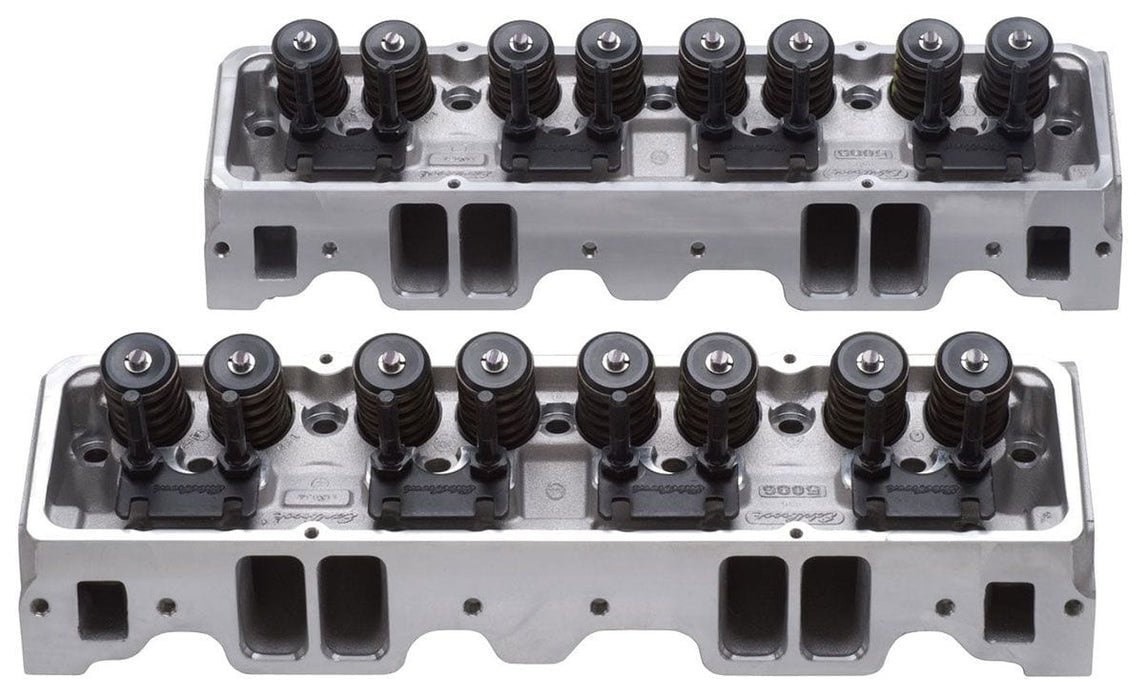 EDELBROCK SB Chevy, 64cc chambers, springs for hydraulic flat tappet & roller c E-210 Cylinder Heads - Pair - Complete ED5085 Autofit
