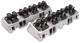 EDELBROCK SB Chevy, 64cc chambers, springs for mechanical flat tappet & roller E-210 Cylinder Heads - Pair - Complete ED5087 Autofit