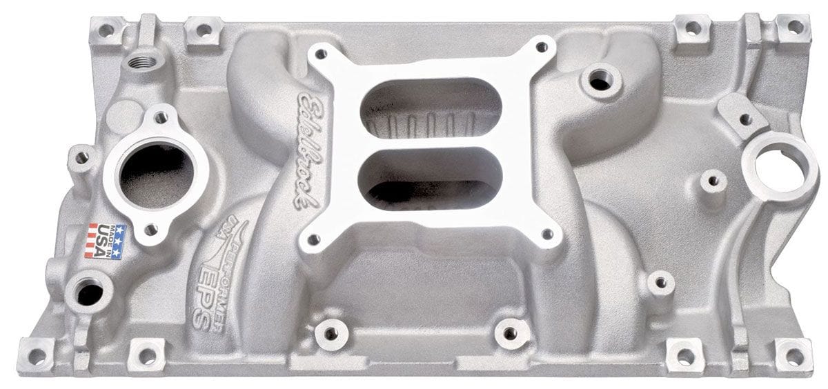 EDELBROCK SB Chevy Vortec, Idle - 5500 rpm, Dual Plane Performer EPS Intake Manifold ED2716 Autofit