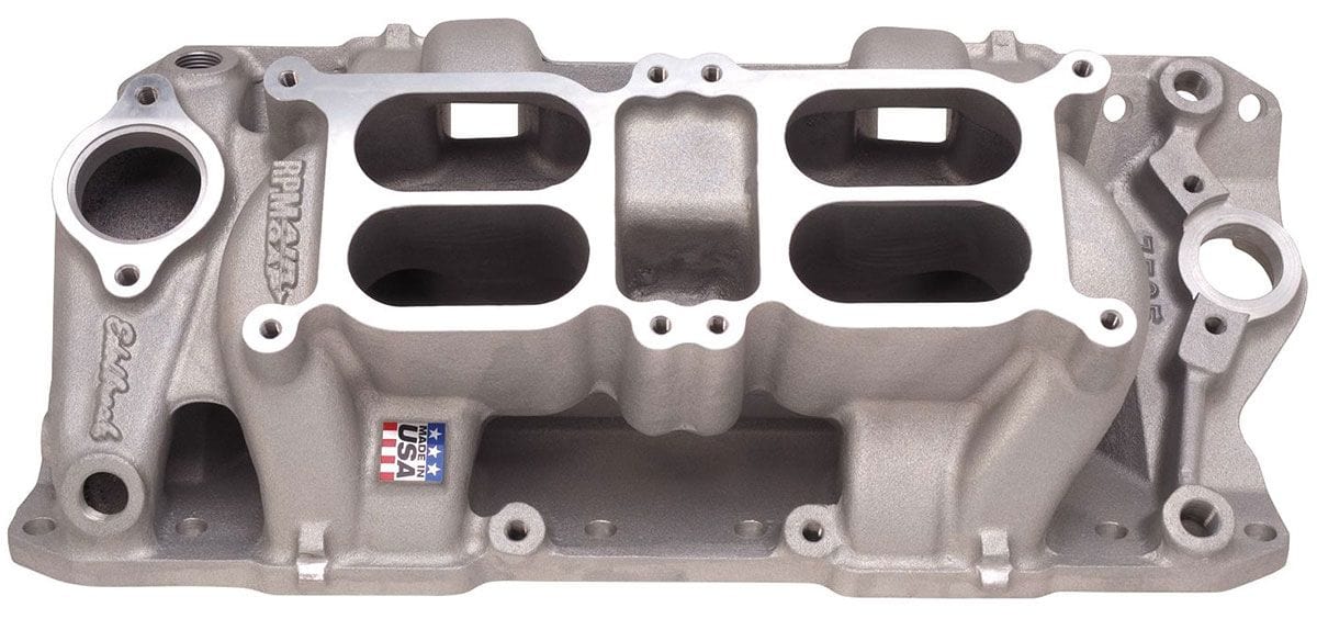 EDELBROCK Small Block Chevy, 1500-6500 rpm RPM Air-Gap Dual-Quad Intake Manifold ED7525 Autofit