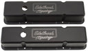 Edelbrock Small Block Chevy 262-400, tall profile, 3.75"overall ht. Victor Series Valve Covers - Black Finish ED41733 Autofit